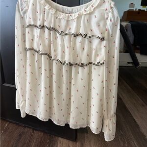 LOFT Ruffle Tiered Floral Blouse 🌸